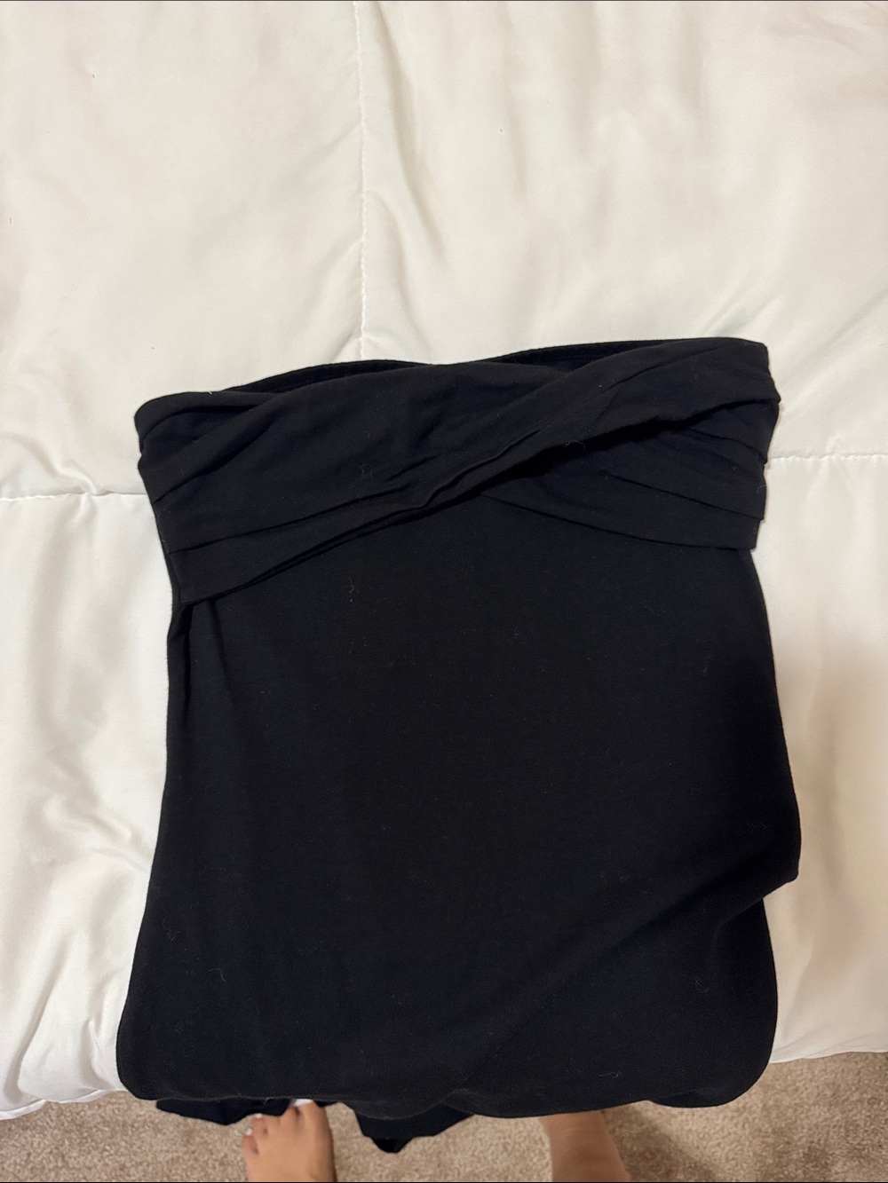 ASOS Black Strapless Column Midi Dress - Picture 4 of 5